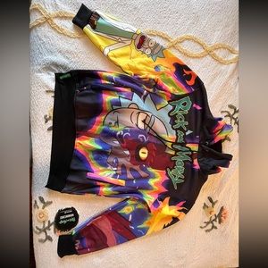 Rick and Morty-Members only Hoodie Sz S